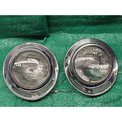 DAC2110 Jaguar XJ6 Headlight With Chrome Bezel Pair 1976-1987