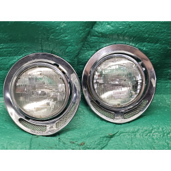 DAC2110 Jaguar XJ6 Headlight With Chrome Bezel Pair 1976-1987