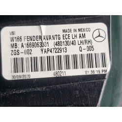 A1669063301 Mercedes-Benz ML Left LED Tail Lamp 2011-2015