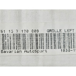 51137120007 BMW 3 Left Chrome Grille 2006-2009 51137120009