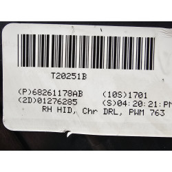 68261178AB Dodge Durango Right LED Xenon Headlight 2016-2020 68261178AH