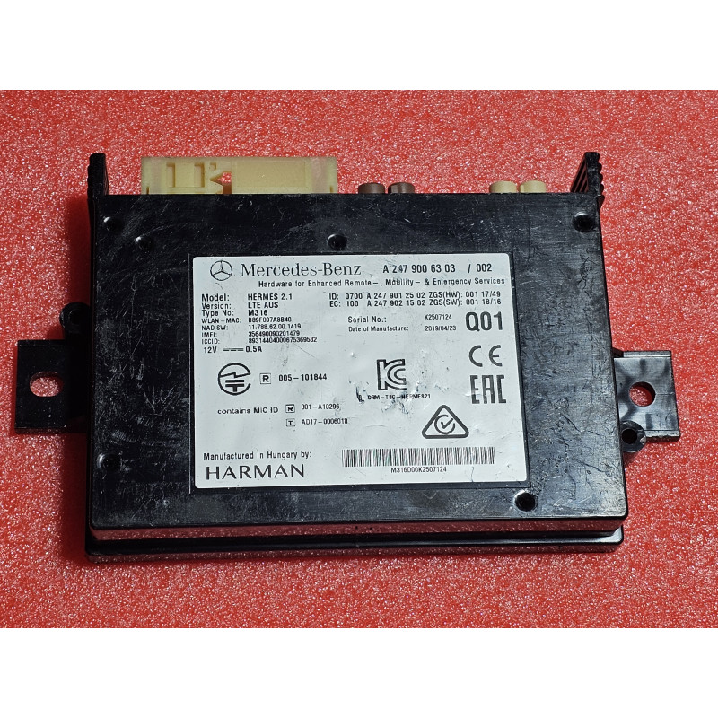 A2479006303 Mercedes-Benz CLA Telematics Control Module 2020-2026