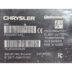 05026874AE Chrysler Town & Country Ignition Lock Receiver 2008-2010