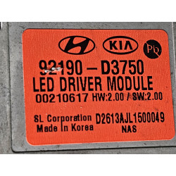 92190-D3750 Hyundai Tucson Right Full LED Headlight 2019-2021