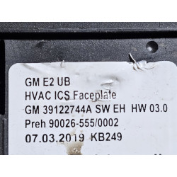 39122744 Buick Envision AC Heater Climate Control Faceplate 2021-2025