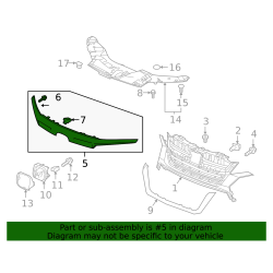 71150-TG7-A60 Honda Pilot Upper Grille Molding Trim 2019-2022