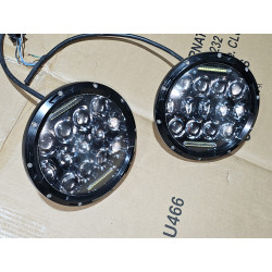 Jeep Wrangler 7 Inch 35W 13 LED Headlights 1997-2018 | Royal Enfield