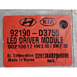 92190-D3750 Hyundai Tucson LED Driver Ballast Module 2019-2021