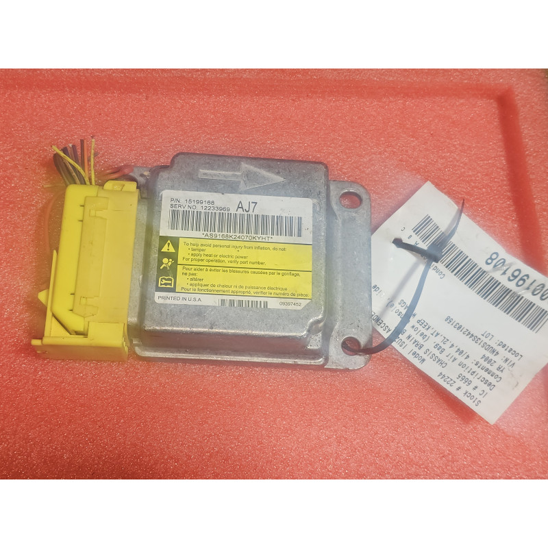 15199168 Chevrolet TrailBlazer Airbag Control Module 2002-2007 12233969