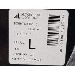 68081391AE Dodge Dart Left Xenon Headlight 2013-2016 68292807AB