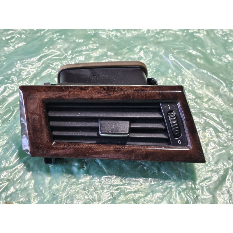 64226910731 BMW 5 Series Left Dashboard Air Vent Grille Wood Trim 2004-2010
