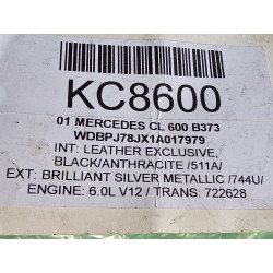 2158200189 Mercedes-Benz CL600 Bose Audio Amplifier 2000-2006