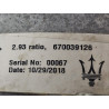 670039126 Maserati Quattroporte Rear Differential Carrier (2.93 Ratio) 2018