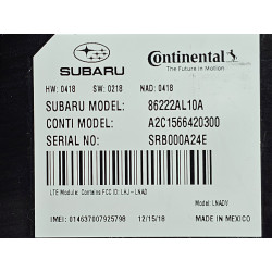 86222AL10A Subaru Legacy Telematics Communication Control Module 2016-2019
