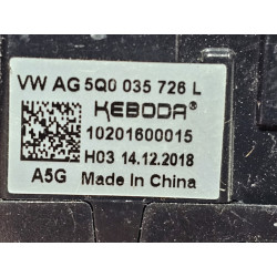 5Q0035726L Volkswagen Atlas Rear Center Console Dual Audio USB Port