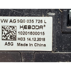 5Q0035726L Volkswagen Atlas Rear Center Console Dual Audio USB Port