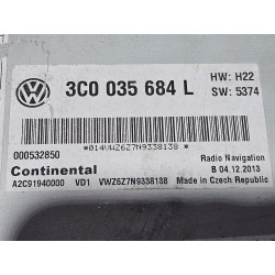 3C0035684L Volkswagen Jetta Radio Media Navigation Monitor Receiver