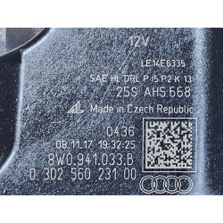 8W0941033B Audi A4 Left Full LED Headlight 2017-2019