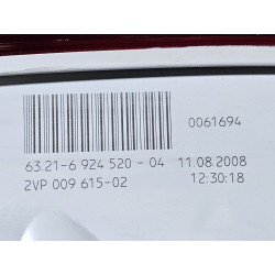 63216924520 BMW 1 Series Right Tail Lamp 2008-2013