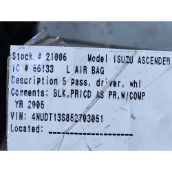 15195629 Isuzu Ascender Steering Wheel Driver Airbag 2003-2008 16870494