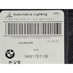 9481787 BMW X5 Left Full LED Headlight 2019-2022 9481787-06