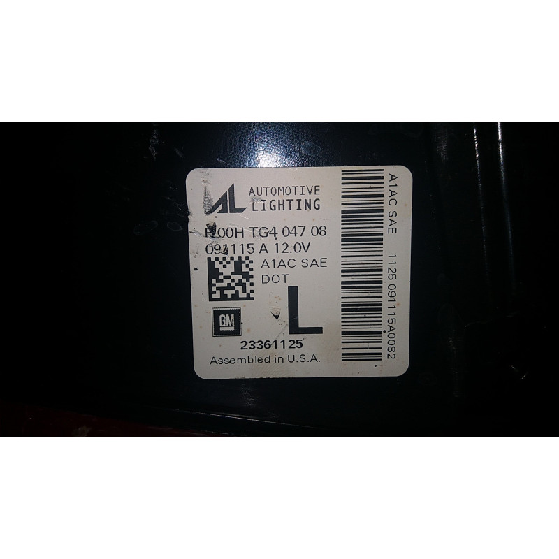 23361125 Chevrolet Camaro Left Tail Lamp 2016-2018 84136778