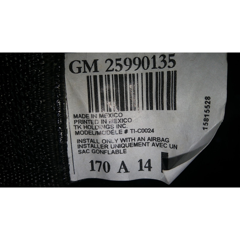 19177324 Pontiac Solstice Left Front Seat Belt 2006-2010 25990135