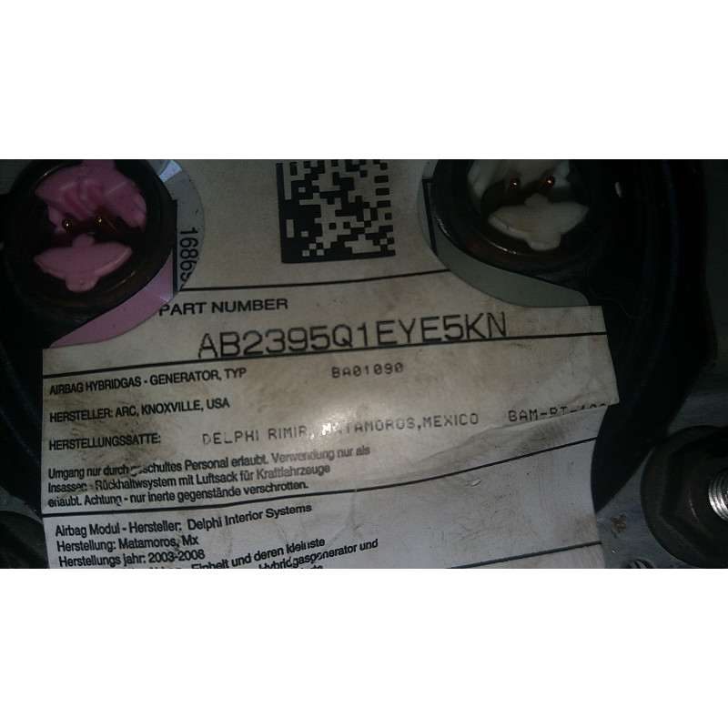 16866407 Chevrolet TrailBlazer Driver Airbag 2005-2009