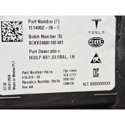 1514952-00-E Tesla Model 3 Left LED Headlight 2022-2025