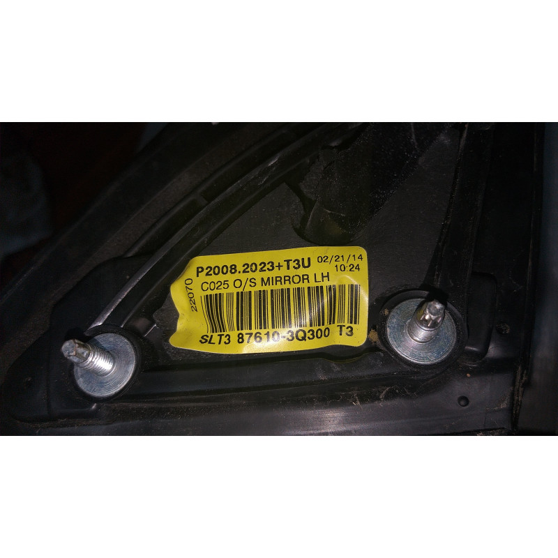 87610-3Q300 Hyundai Sonata Left Turn Signal Mirror 2011-2014