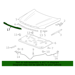 84956261 GMC Yukon Hood Chrome Molding Grill 2025-2026