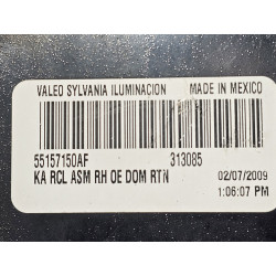 55157150AF Dodge Nitro Right Tail Lamp 2007-2011 55157150AH