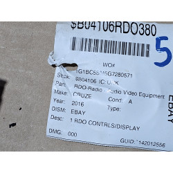 42456917 Chevrolet Malibu Radio Screen Display Receiver 2016-2018 42505018