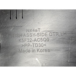 K5F32-AC5Q0 Hyundai Santa Cruz Rear Left Fender Garnish / Wheel Arch