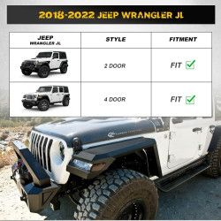 Jeep Wrangler Textured Steel Inner Fender Flares 2018-2026 | Gladiator