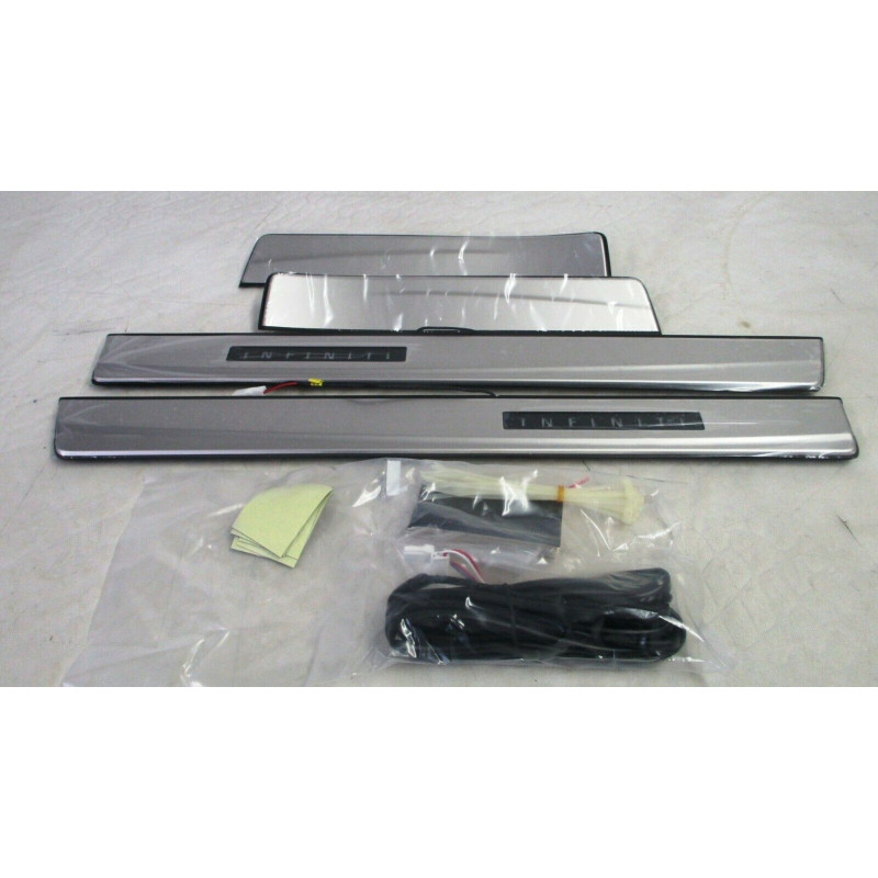 INFINITI M37 Q70 RADIANT ILLUMINATED DOOR SILL KICK PLATES 2011-2018 G6950-1MA0B G6952-1MA0A G6951-1MA0A NEW