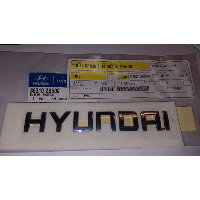 HYUNDAI SANTA FE LIFTGATE REAR LOGO EMBLEM 2007-2012 863102B500 86310-2B500 NEW