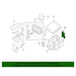 24382-7S310 Nissan Titan Fuse Box Link Holder Cover 2004-2024