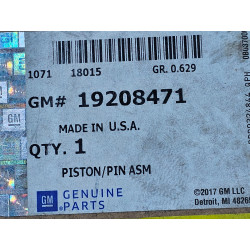 19208471 Chevrolet Camaro SS Engine Piston 2010-2015