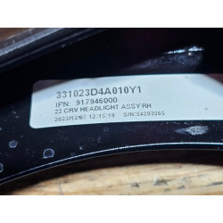 33102-3A1-A01 Honda CR-V Right Headlight Molding Trim (black Chrome)
