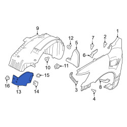 63844-EZ00A Nissan Titan XD Front Right Fender Liner Extension Protector