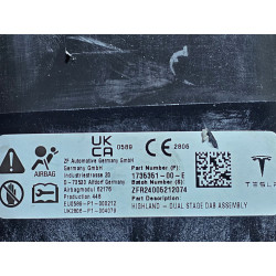 1735351-00-E Tesla Model 3 Steering Wheel Driver Airbag 2024-2026