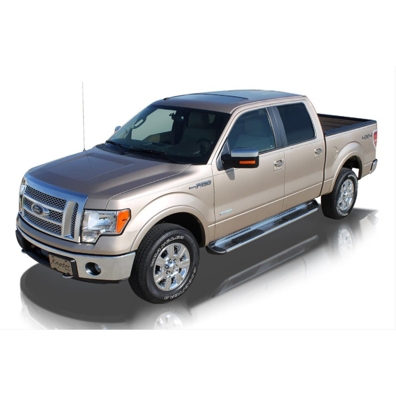 FORD F150 RAPTOR Series Stainless Steel RUNNING STEP BOARDS Black 2009-2014 1303-0096BT T5339 1303-0096 1-0814 225cm NEW