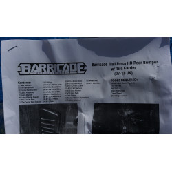JEEP WRANGLER JK BARRICADE TRAIL FORCE HD REAR TIRE CARRIER 2007-2018 J20849-2  NEW