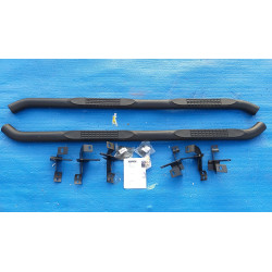 JEEP WRANGLER 4 DOOR RedRock 4x4 CURVED STEP BARS Textured Black 2007-2018 PW00088926 J100177 NEW SET PAIR 188CM