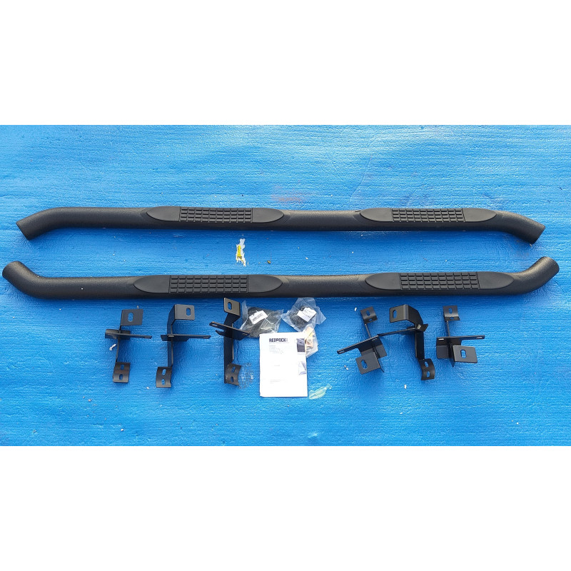 JEEP WRANGLER 4 DOOR RedRock 4x4 CURVED STEP BARS Textured Black 2007-2018 PW00088926 J100177 NEW SET PAIR 188CM