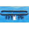 JEEP WRANGLER 4 DOOR RedRock 4x4 CURVED STEP BARS Textured Black 2007-2018 PW00088926 J100177 NEW SET PAIR 188CM