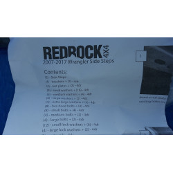 JEEP WRANGLER 4 DOOR RedRock 4x4 CURVED STEP BARS Textured Black 2007-2018 PW00088926 J100177 NEW SET PAIR 188CM