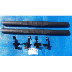 JEEP WRANGLER JK 2 Door 4x4 4 in. Oval Straight STEP BARS Text. Black 2007-2018 RedRock J100558 138cm NEW PAIR SET