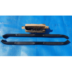 JEEP WRANGLER 4 Door 4x4 3 in. Round Curved STEP BARS Black 2018-2021 RedRock PW02755902 J122292-JL 176 cm NEW PAIR SET